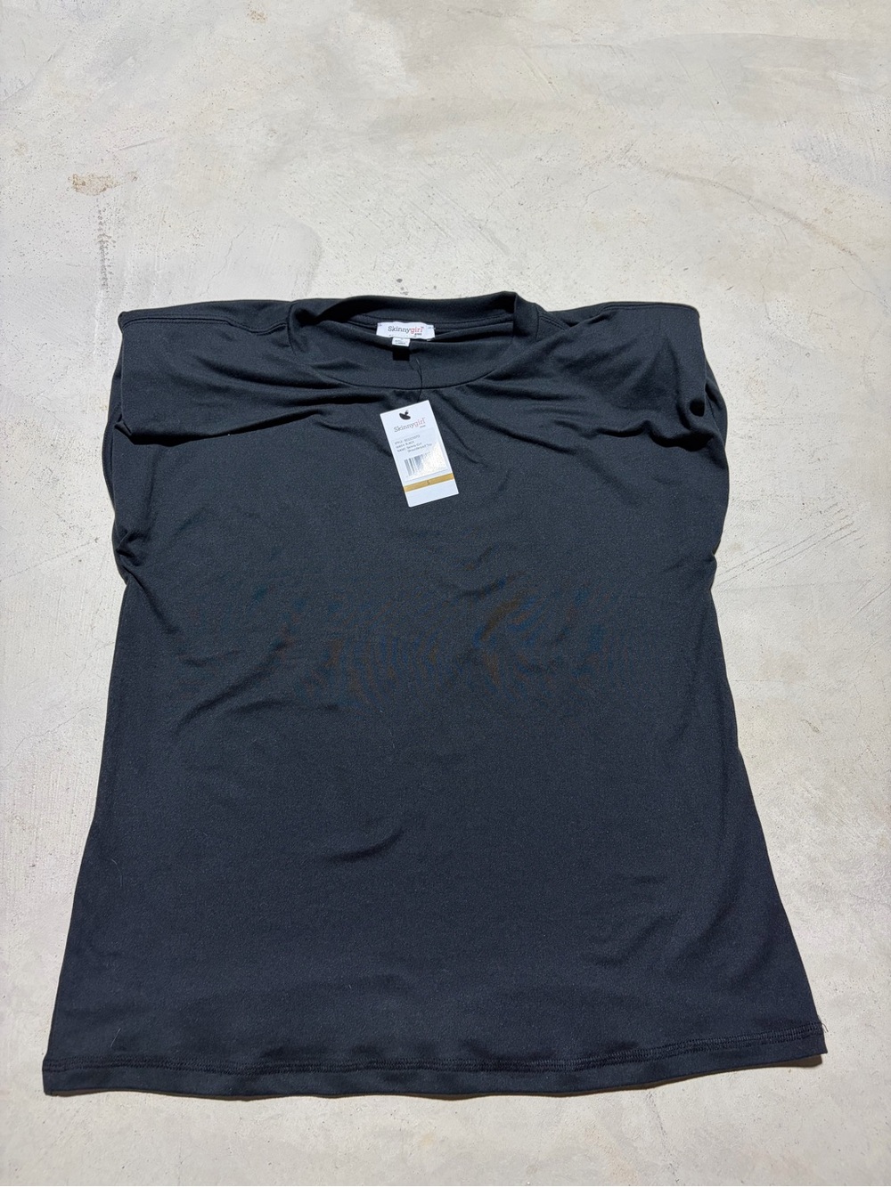 Skinnygirl NWT Black Shoulderpad top small